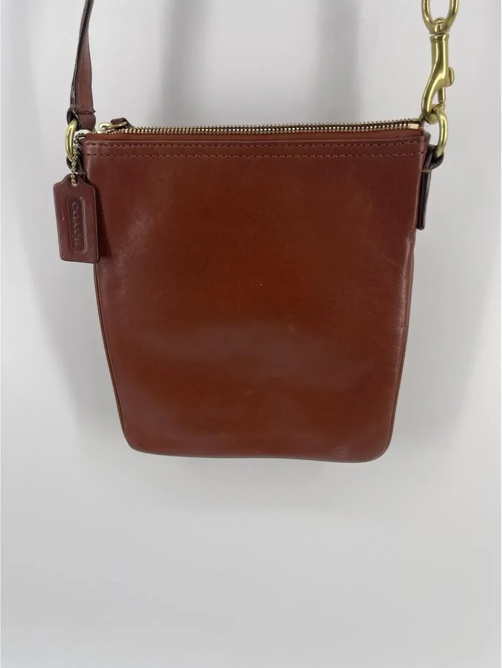 Coach Legacy Cognac Leather Crossbody‎ Bag Purse Brass Hardware Women’s